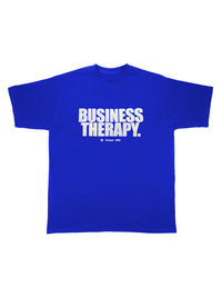 “BUSINESS THERAPY” TEE BLUE PUFF