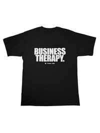 “BUSINESS THERAPY” TEE BLACK PUFF