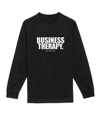 LONGSLEEVE "BUSINESS THERAPY" WHITE PUFF