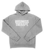 HOODIE "BUSINESS THERAPY" GREY PUFF
