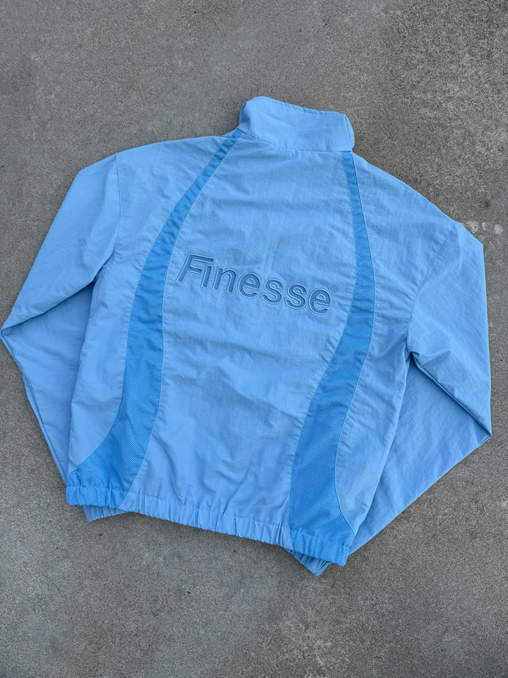 911 Zip Jacket Blue - flat lay detail - Finesse