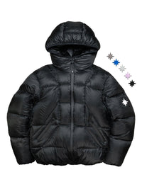 "ALIVE" PUFFER JACKET - BLACK