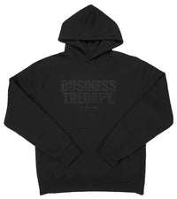 BLACK ON BLACK PUFF “BUSINESS THERAPY” HOODIE