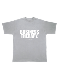 “BUSINESS THERAPY” KHAKI PUFF TEE