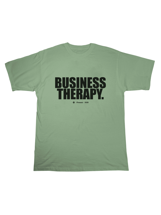 TEE "BUSINESS THERAPY" KAKI PUFF