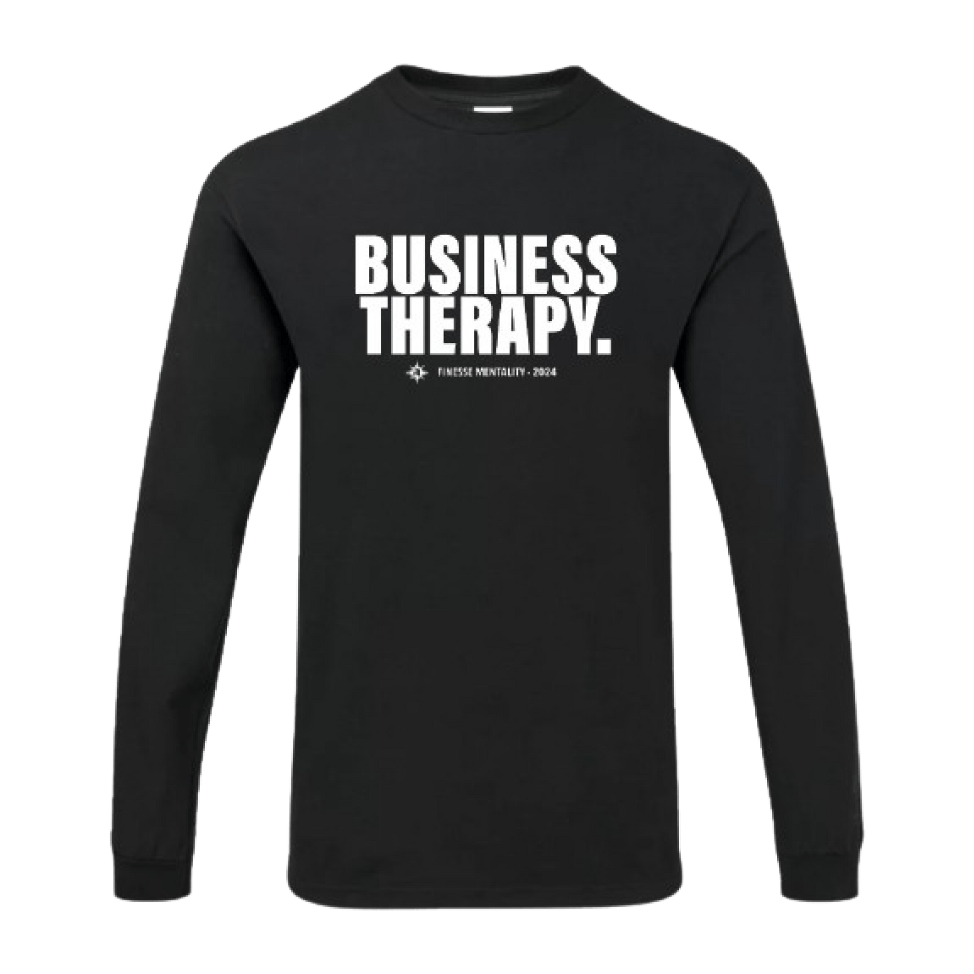 esse Business Therapy Long Sleeve noir présenté sur fond blanc.