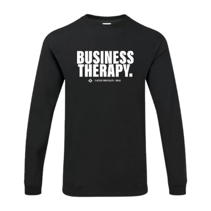 esse Business Therapy Long Sleeve noir présenté sur fond blanc.