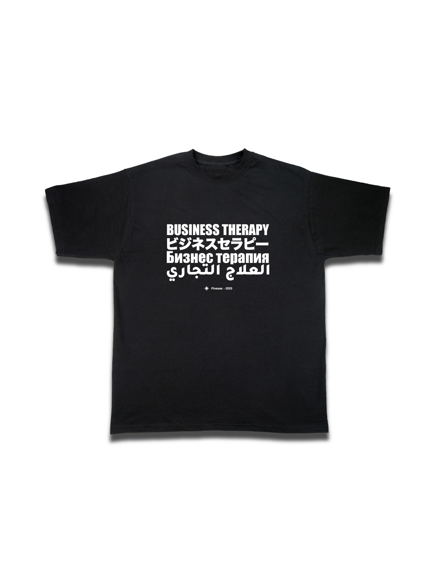 T-shirt Business Therapy Multilingual présenté en packshot sur fond blanc