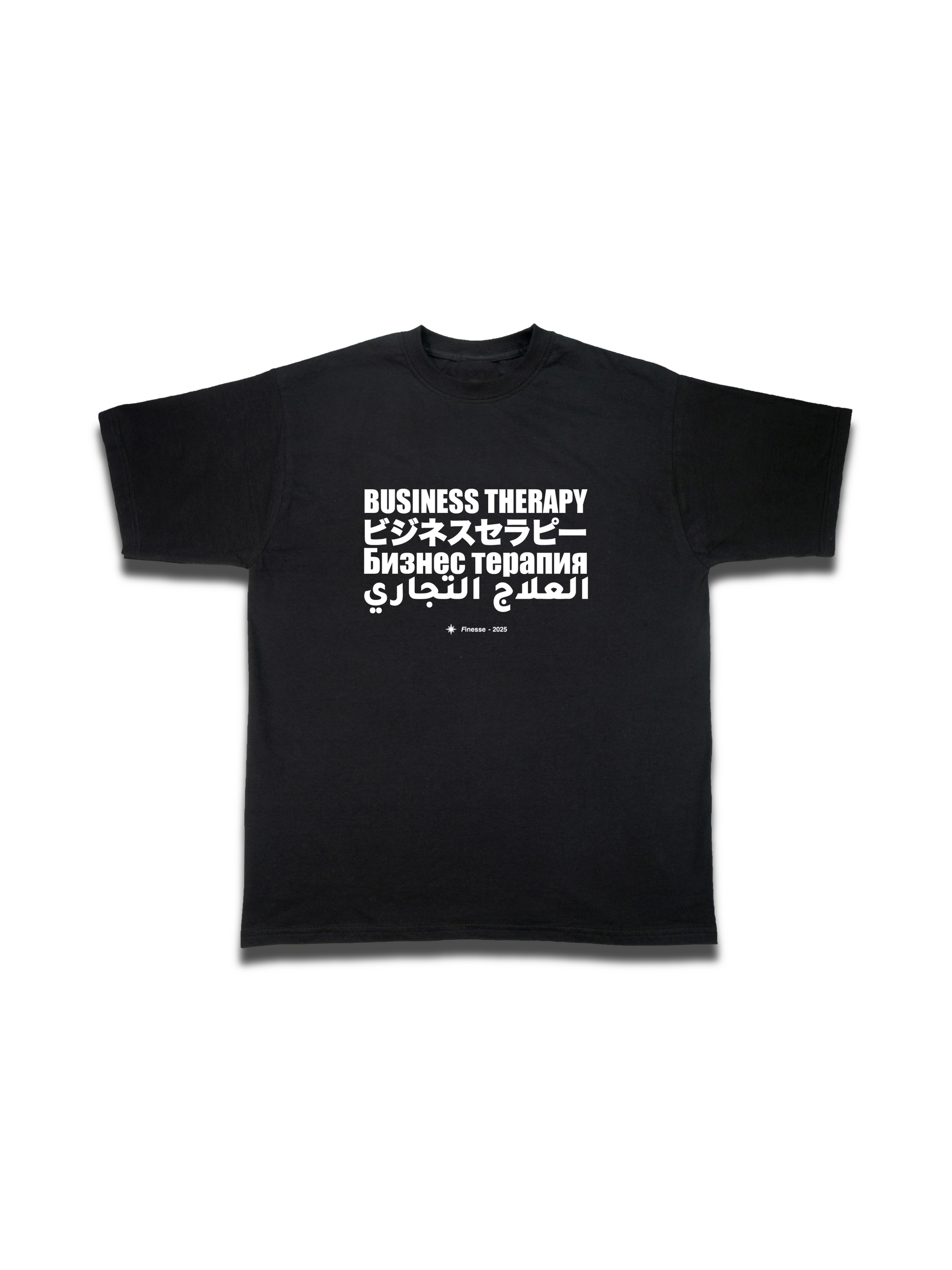 T-shirt Business Therapy Multilingual présenté en packshot sur fond blanc
