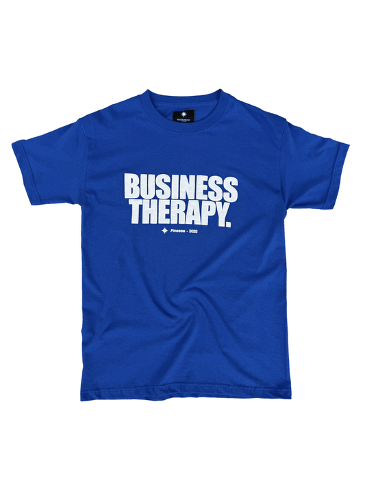 TEE "BUSINESS THERAPY" BLUE PUFF