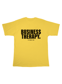 TEE "BUSINESS THERAPY" YELLOW PUFF