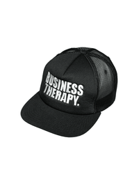 TRUCKER CAP “BUSINESS THERAPY” BLACK