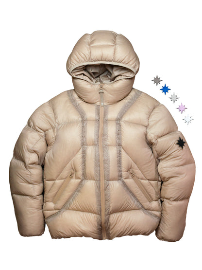 FINESSE* ALIVE PUFFER JACKET [BEIGE] X6 PATCHES