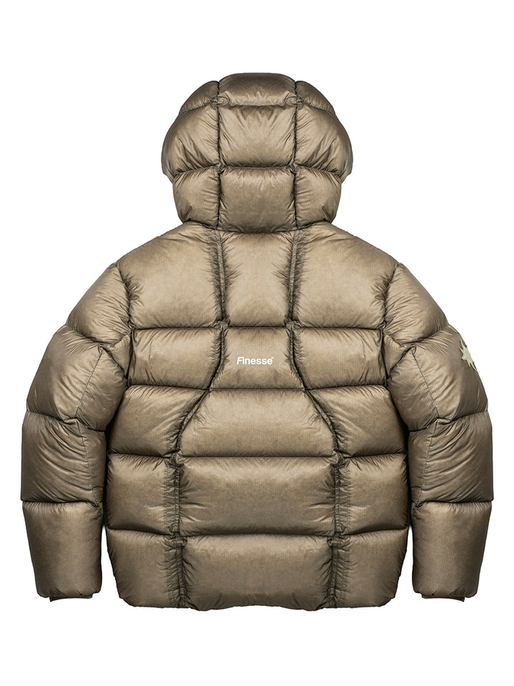 "ALIVE" PUFFER JACKET - LIGHT BRONZE