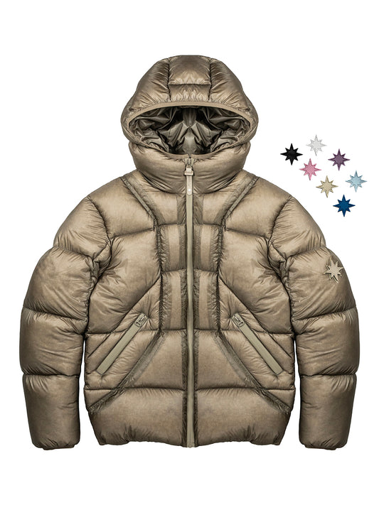 "ALIVE" PUFFER JACKET - LIGHT BRONZE