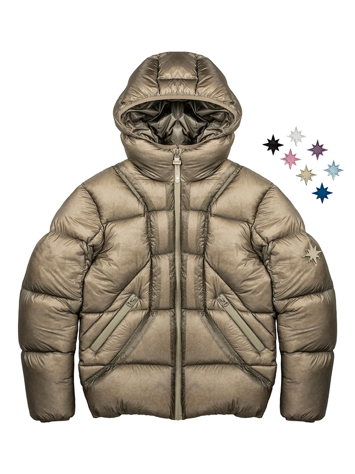 "ALIVE" PUFFER JACKET - LIGHT BRONZE