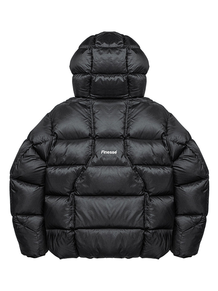 "ALIVE" PUFFER JACKET - BLACK