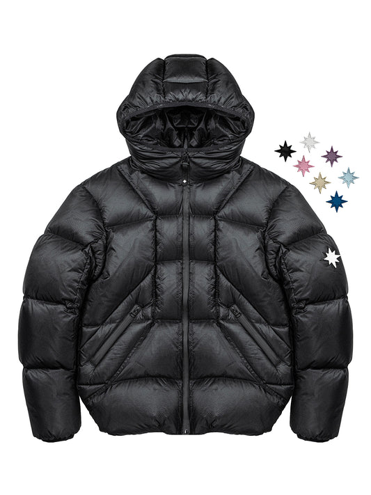 "ALIVE" PUFFER JACKET - BLACK