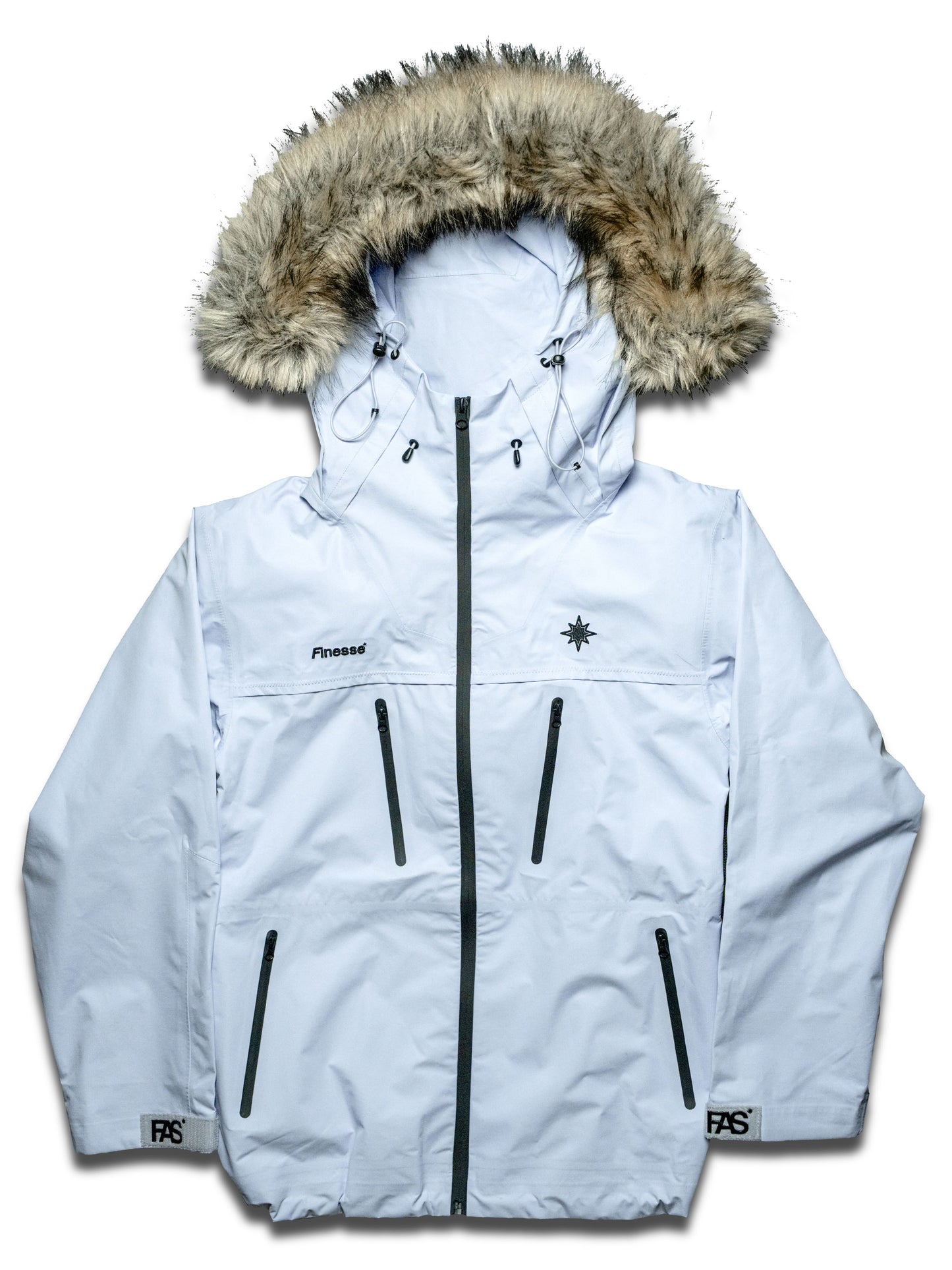 FAS Hardshell blanche (nommée blue) présentée en packshot sur fond blanc.