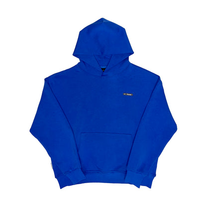 Finesse Air Cotton Hoodie bleu présenté à plat