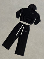 Ensemble complet Finesse Air Cotton noir présenté à plat