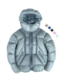 Doudoune Finesse* Alive Puffer Jacket Ice Blue vue de face, packshot sur fond blanc.