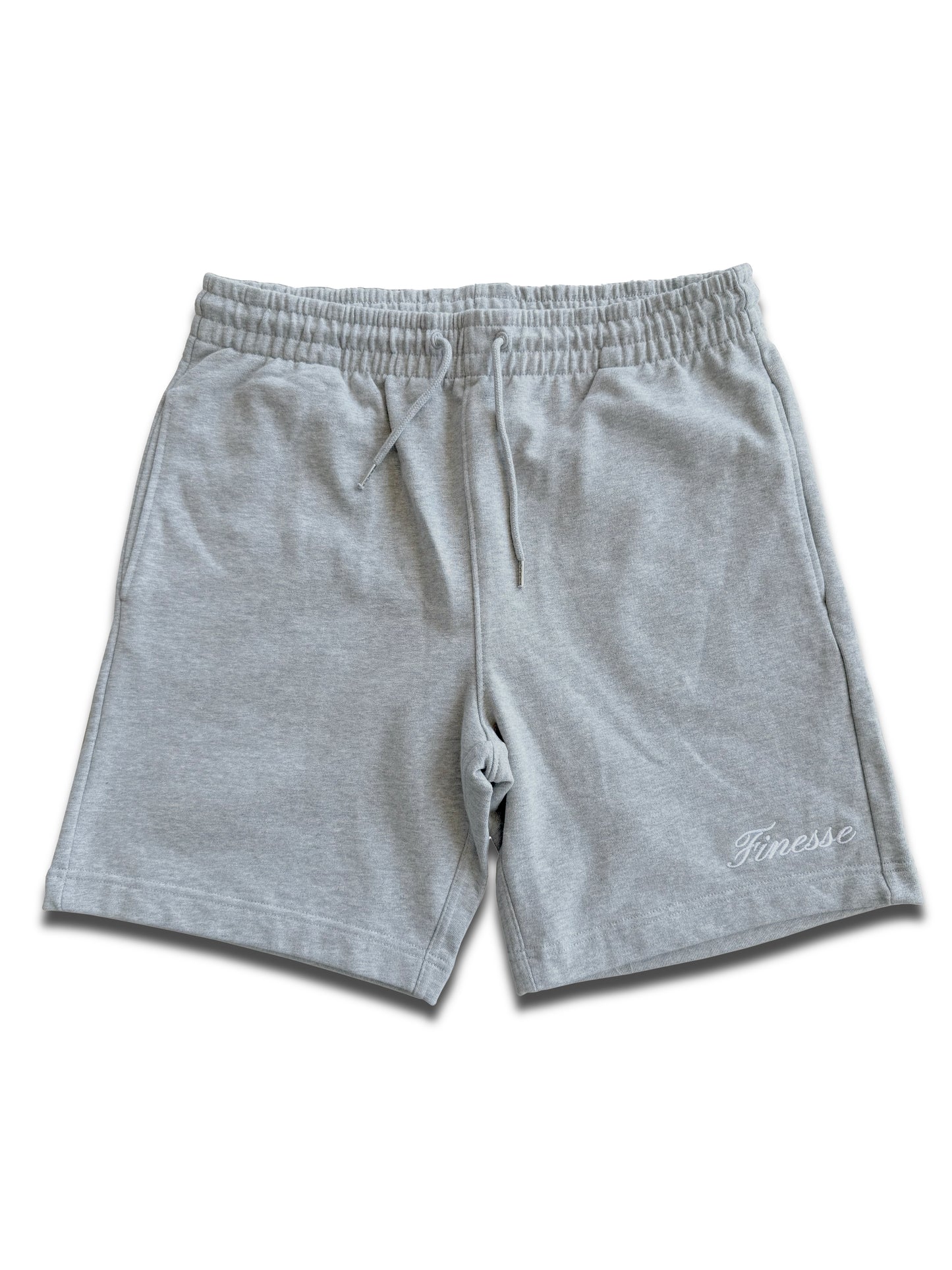 Finesse Cotton Short gris présenté en packshot sur fond blanc