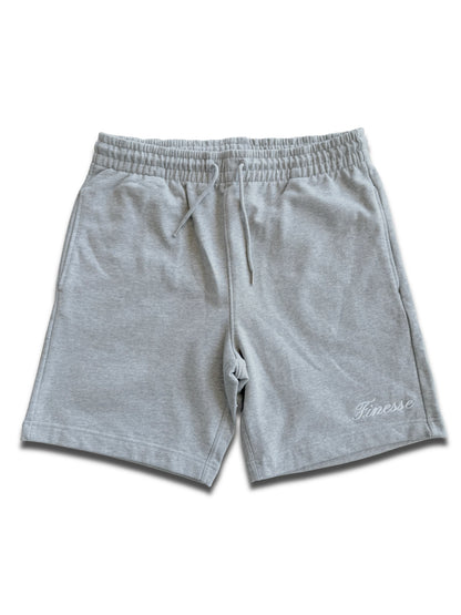 Finesse Cotton Short gris présenté en packshot sur fond blanc