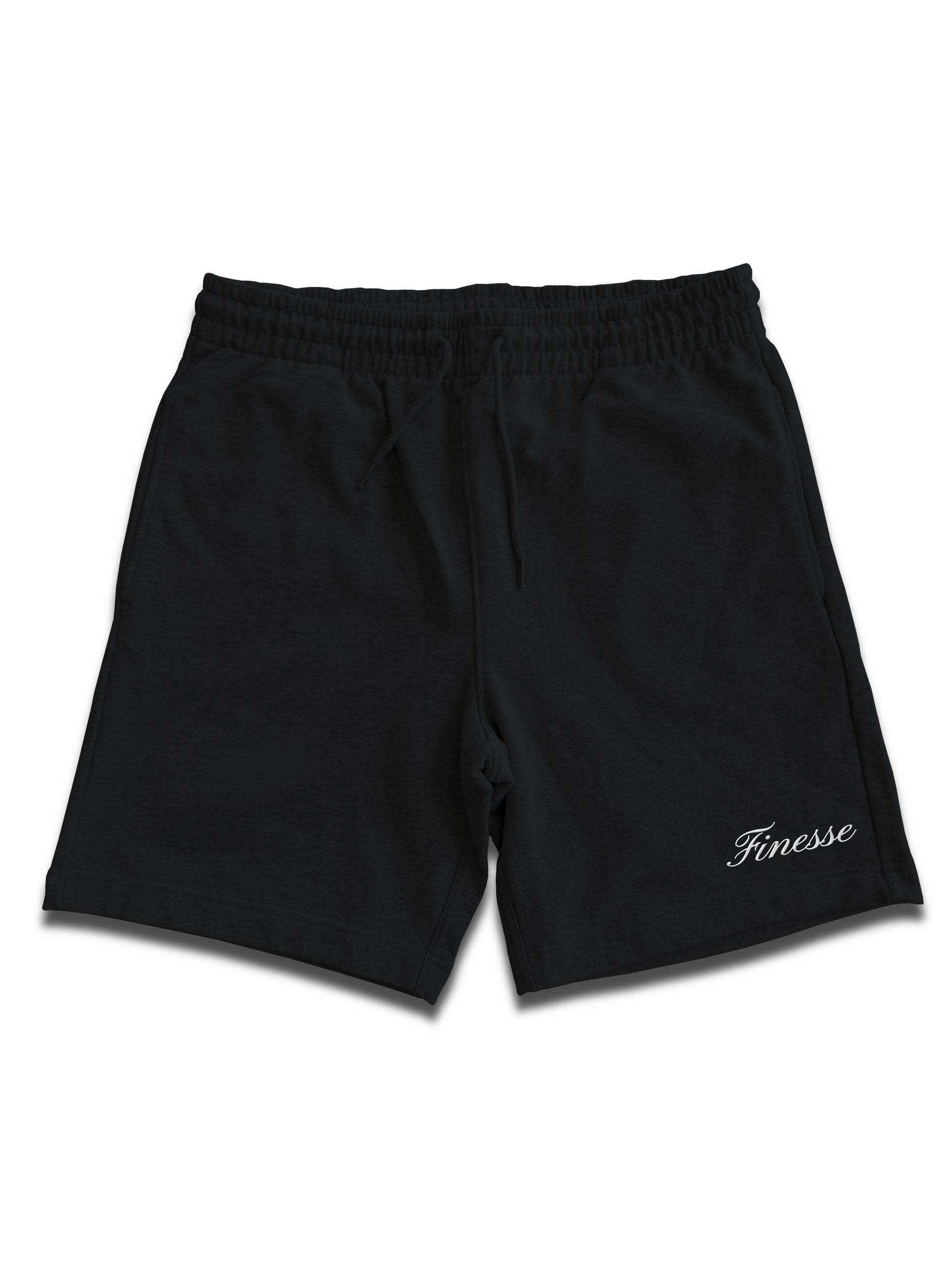 Finesse Cotton Short noir présenté en packshot sur fond blanc.