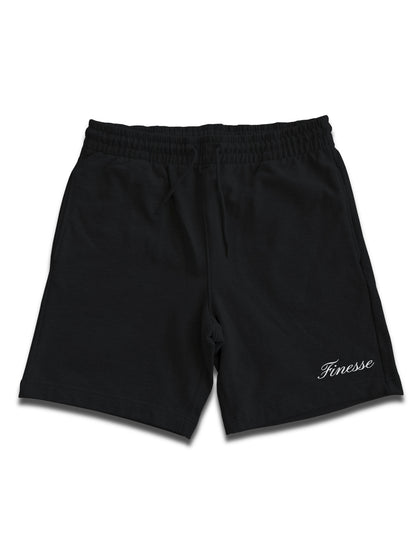 Finesse Cotton Short noir présenté en packshot sur fond blanc.