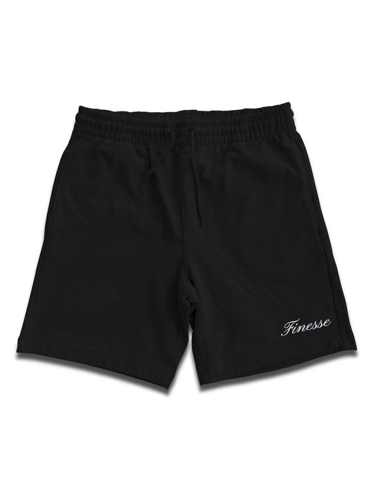 Finesse Cotton Short noir présenté en packshot sur fond blanc.