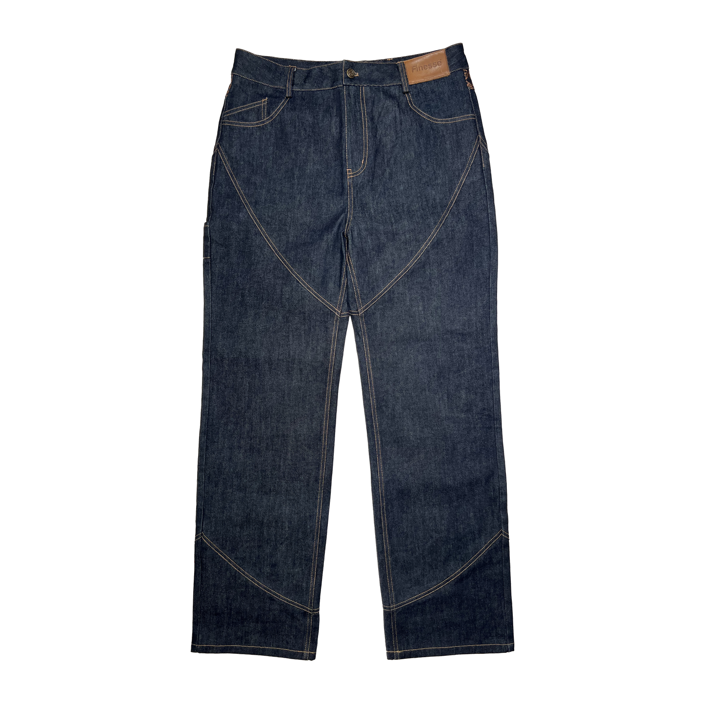 Vue de dos du Finesse Denim Jean présentée sur fond blanc.