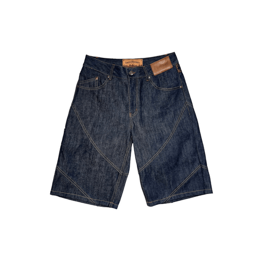 Finesse Denim Shorts présenté sur fond blanc.