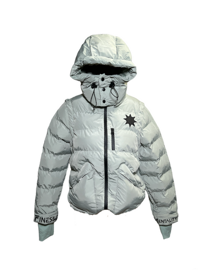 Finesse Down Jacket présentée sur fond blanc.