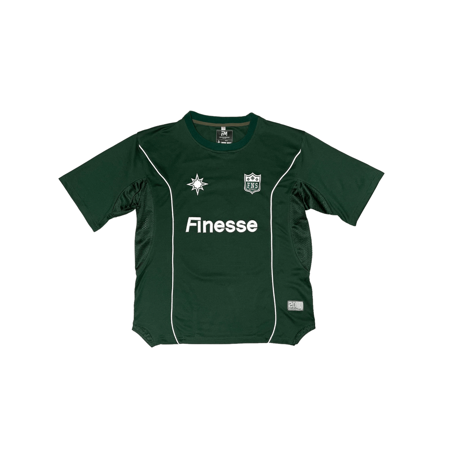 Finesse Jersey Shirt vert présenté sur fond blanc.