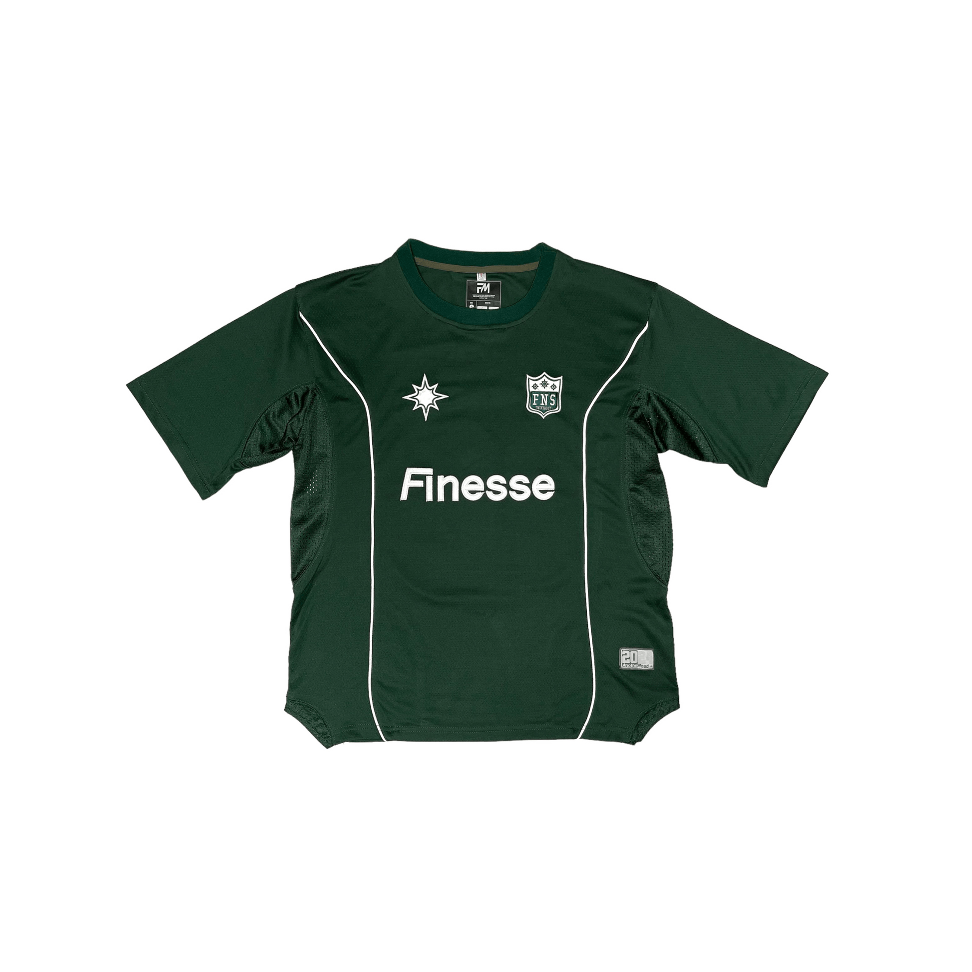 Finesse Jersey Shirt vert présenté sur fond blanc.