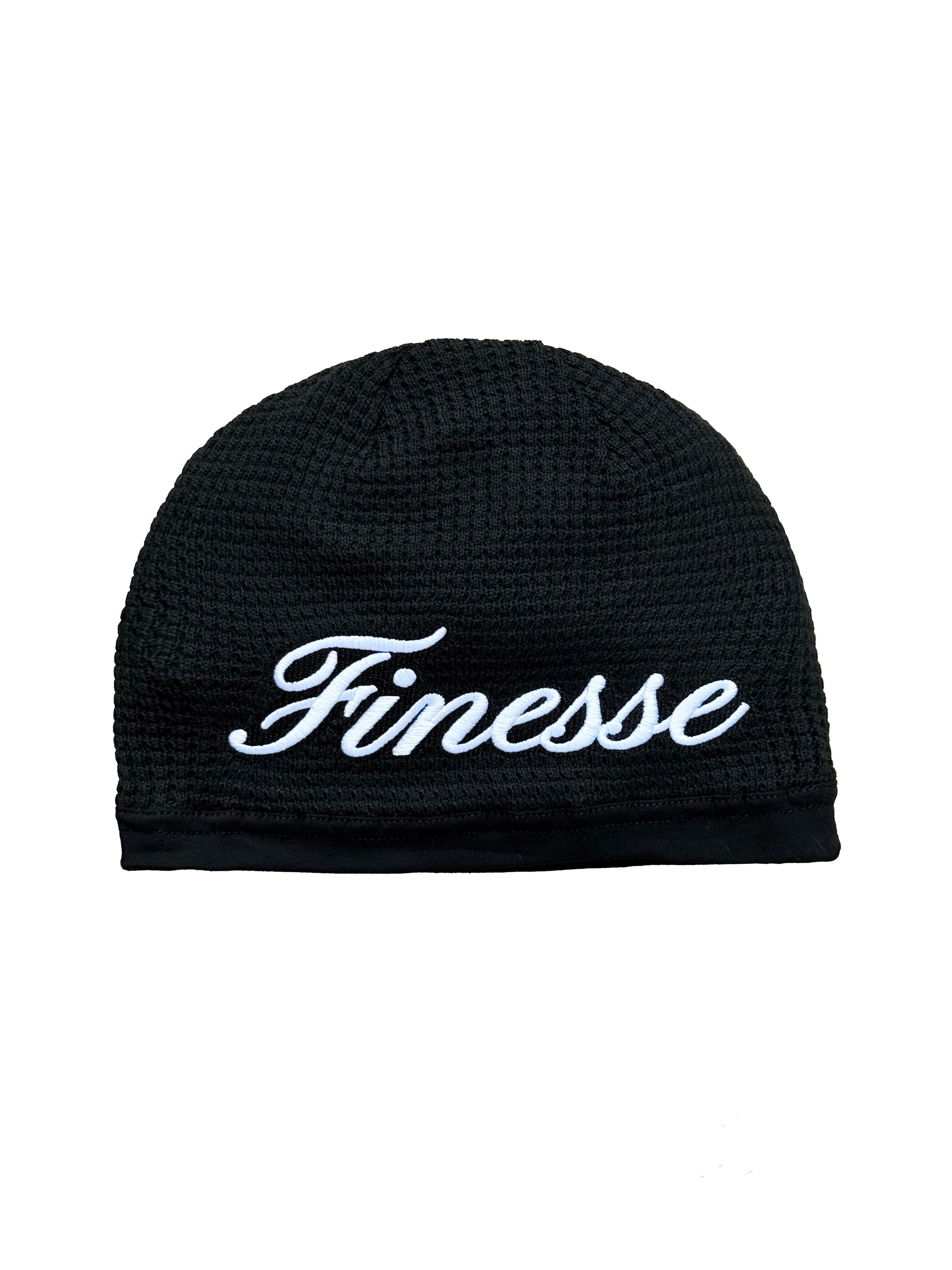 Bonnet Finesse Waffle Beanie en à-plat fond blanc.