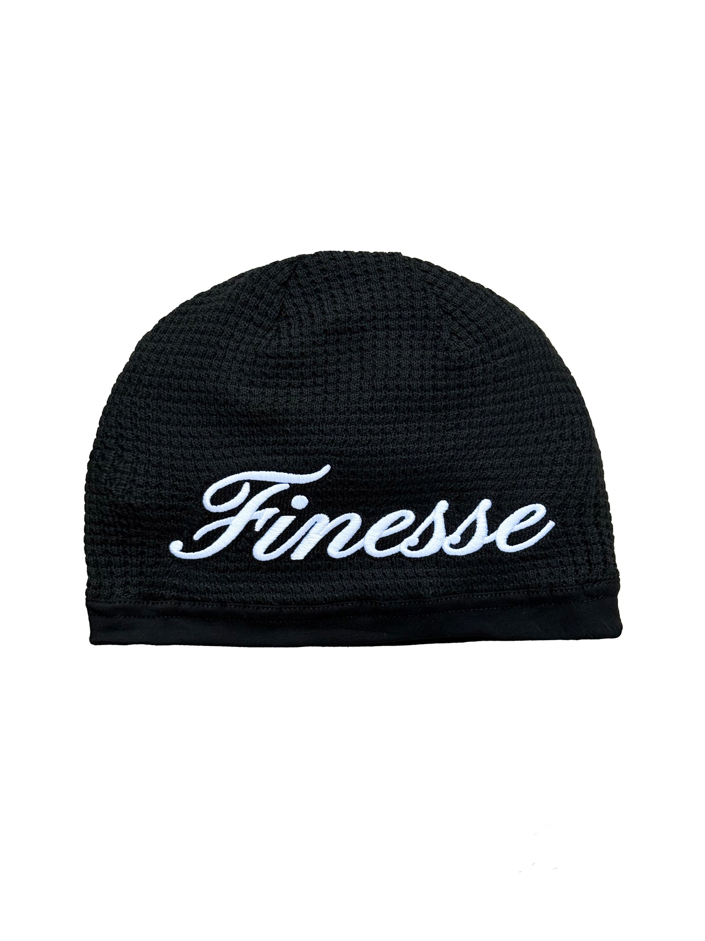 Bonnet Finesse Waffle Beanie en à-plat fond blanc.