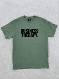 TEE "BUSINESS THERAPY" KAKI PUFF