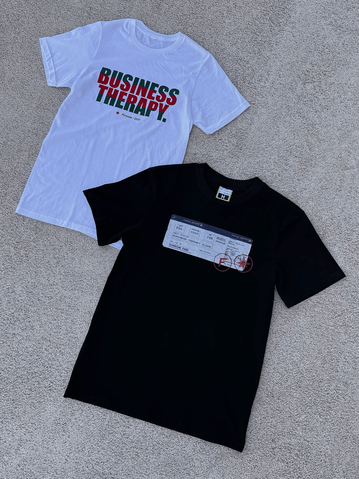 TEE "BUSINESS THERAPY" - FUCCI WHITE