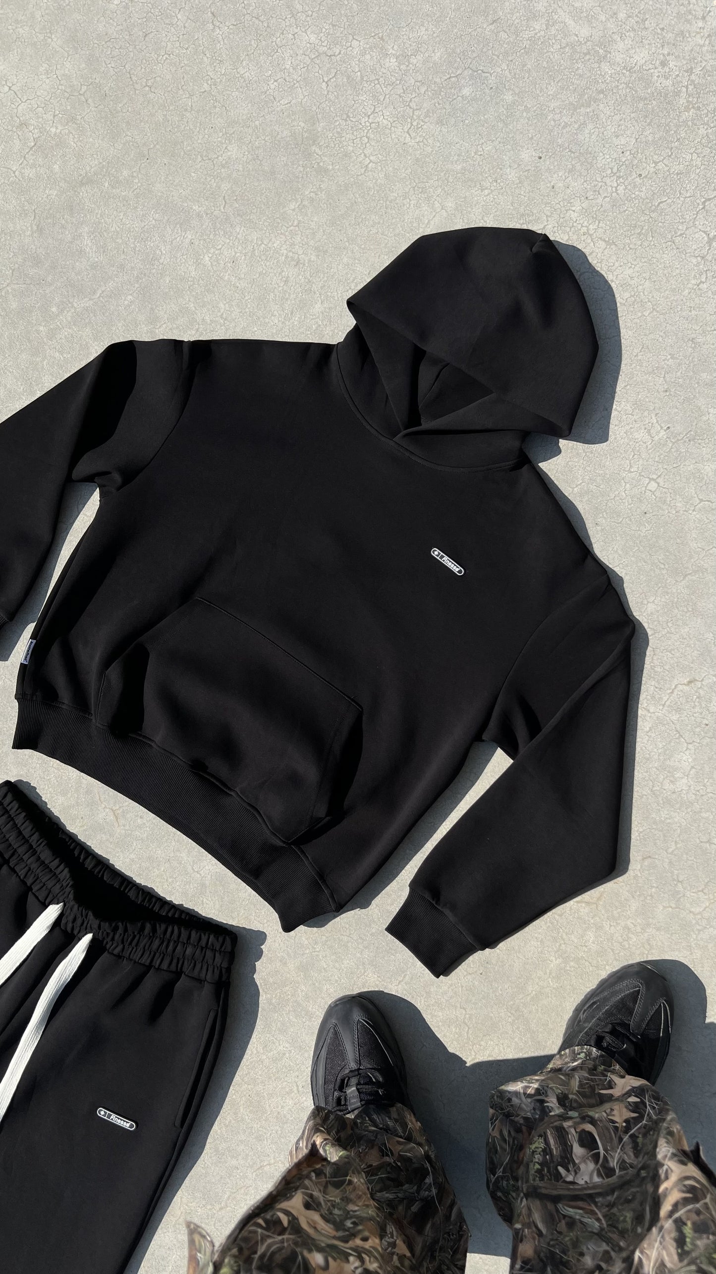 FINESSE® AIR COTTON HOODIE [BLACK]