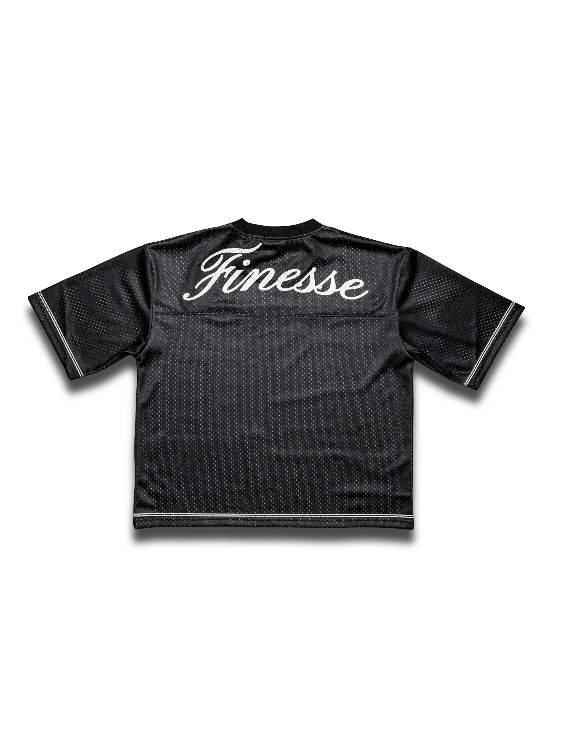 Jersey Finesse 44 Black présenté de dos en packshot sur fond blanc.