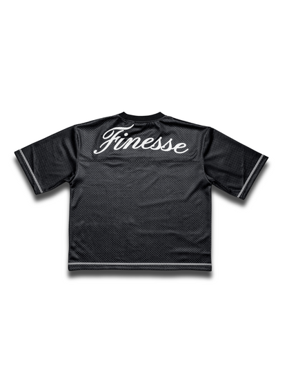Jersey Finesse 44 Black présenté de dos en packshot sur fond blanc.