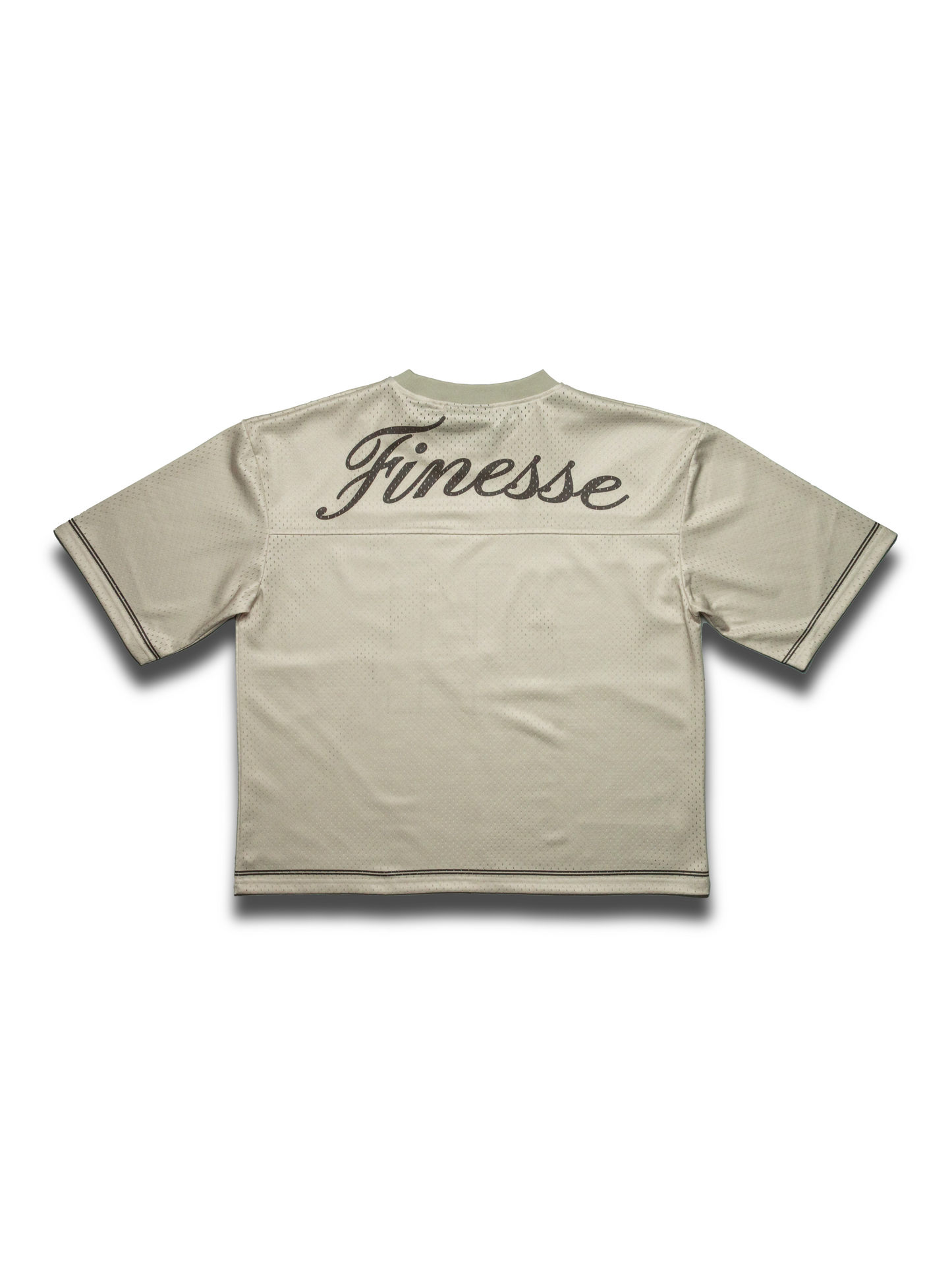 Jersey 44 beige Finesse présenté de dos en packshot sur fond blanc.