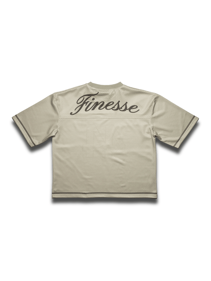 Jersey 44 beige Finesse présenté de dos en packshot sur fond blanc.