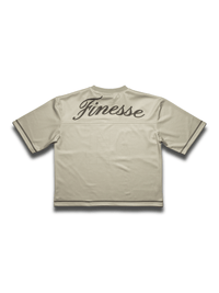 Jersey 44 beige Finesse présenté de dos en packshot sur fond blanc.