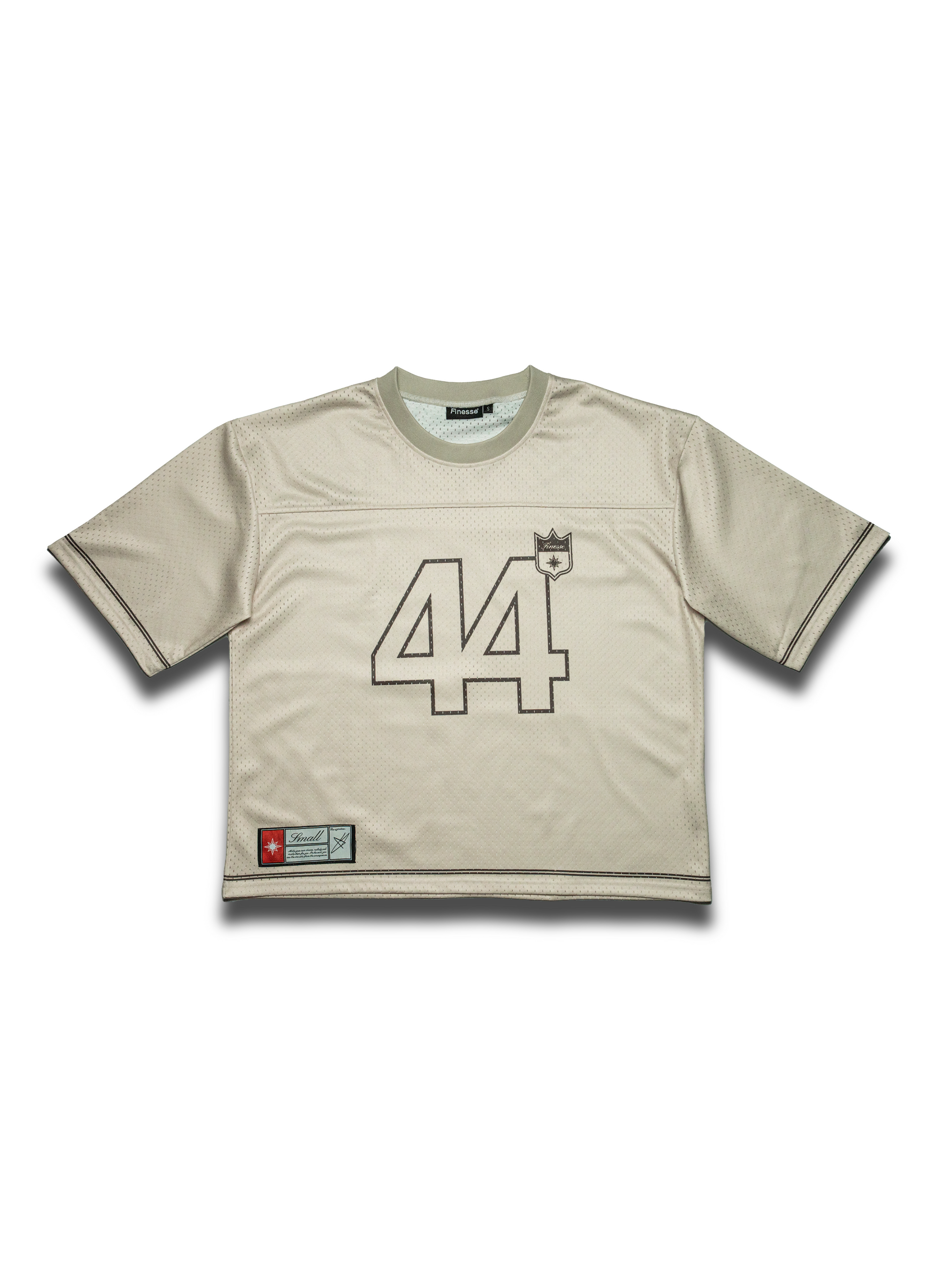 Jersey 44 beige Finesse présenté de face en packshot sur fond blanc