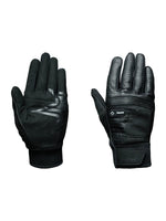 Gants Finesse Leather Gloves effet crocodile noirs, sur fond blanc