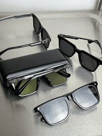 Lunettes Finesse Sunglasses Series 01 posées au sol en packshot